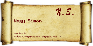 Nagy Simon névjegykártya